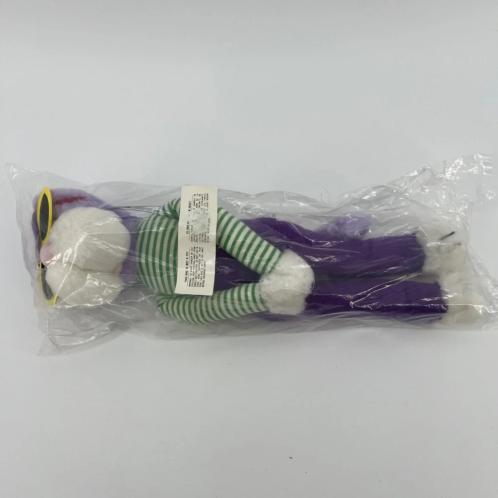 Vintage Our Own Import Purple Bunny‎ Plush Sunglasses Striped Shirt New in Bag